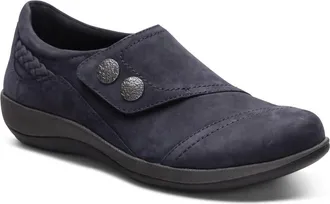 Aetrex Womens Karina Monk Strap Shoe In Navy