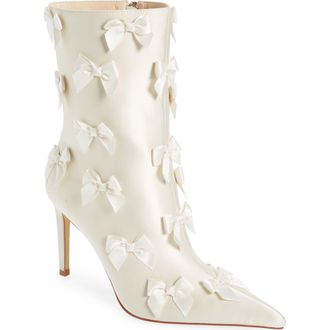 Azalea Wang Taf Pointed Toe Bootie in Cream at Nordstrom Rack, Size 7