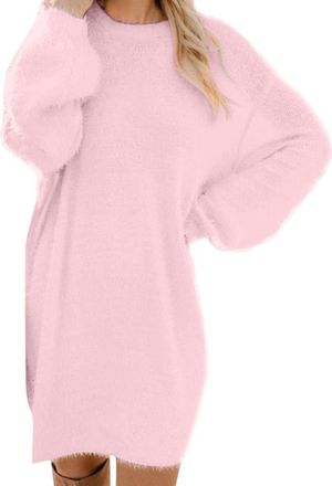 Generic Womens Pullover Dress, Long Sleeve A-Line Corduroy Dress, Round Neck Jumper Dress, Casual Fitted Sweatshirt Dress, Warm Casual Dress Party Dress (UK, 