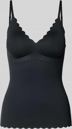 Skiny Skiny Unterhemd mit Wellensaum und herausnehmbaren Pads in Black, Gr&ouml;&szlig;e 36