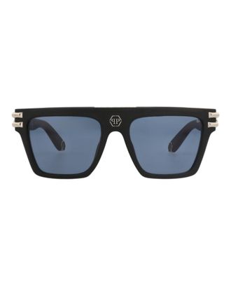Philipp Plein Aviator-Frame Metal Sunglasses