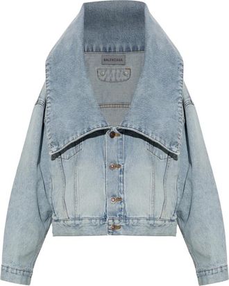 Balenciaga Denim Jacket - Dames - Spijkerjassen - Blauw - 2XS - Denim - Jassen