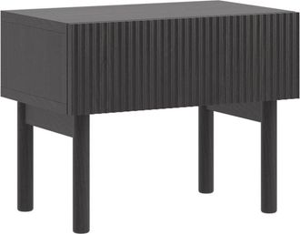 Selsey Selsey - nolie - Mesita de noche - con cajón - de pie - 50 cm - Fresno Portland negro