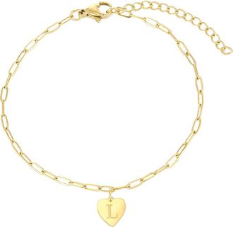 Adornia Initial Chain Bracelet in Gold-L at Nordstrom Rack