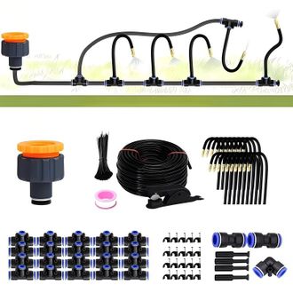 OEM Kit De Riego Por Goteo Autom&aacute;tico De 20 M, Conexiones R&aacute;pidas Sin Herramientas, 20 Boquillas De Pulverizaci&oacute;n De Cobre, Chorro Flexible De 360&deg; Para J