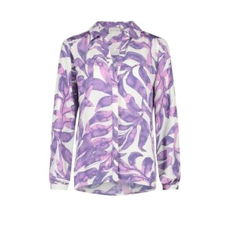 Fabienne Chapot Shirts, female, Purple, Size: M Floral Viscose Blouse