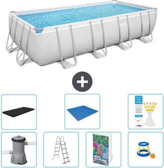 Bestway Piscina Bestway Power Steel Rectangular - 488x244x122 Cm - 8-piezas S568