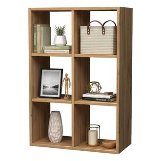 Dmora Estante Para Libros Dmanzar, Mueble Con Baldas, Biblioteca Office, 100% Made In Italy, Roble, Cm 60x25h90 - Dmora