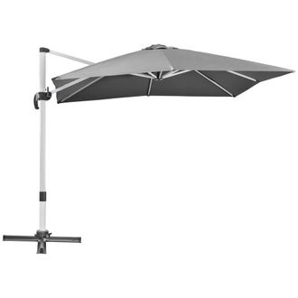 Matteo Cantilever Roma Parasol - 3x3m Square, Grey, Tilt & 360&deg; Rotation in Grey