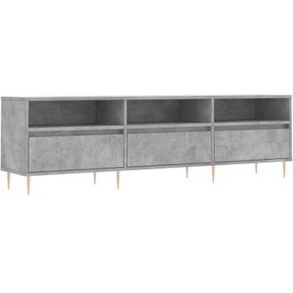 vidaXL Vidaxl - Mueble De Tv Madera Contrachapada Gris Hormig&oacute;n 150x30x44,5 Cm