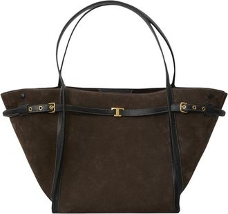 Tod's Brown T Signature Medium Tote