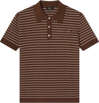 A.P.C. Tristan Polo - Heren - Polos - Bruin - L - Katoen - Tops