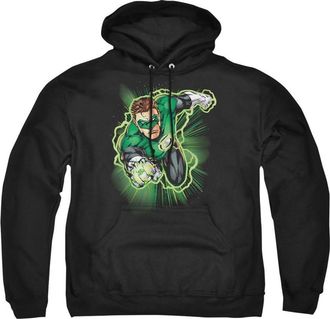 Gildan Justice League of America Green Lantern Energy Adult Pull Over Hoodie / Hooded Sweatshirt