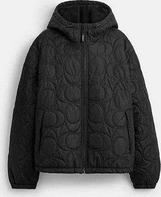 Coach Quilted Signature Puffer Jacket In Recycled Polyester