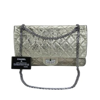 Chanel Pre-owned Womens 2.55 Reissue Jumbo Gold Aged Calfskin Ruthenium Calf Leather - One Size