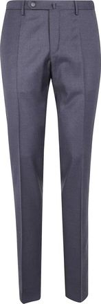 Incotex Broeken, Heren, Grijs, 3Xl, Wol, Flat-Front Wollen Geklede Broek
