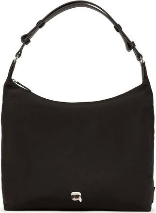 Karl Lagerfeld Borsa a spalla Ikon Pin con finitura liscia - Nero