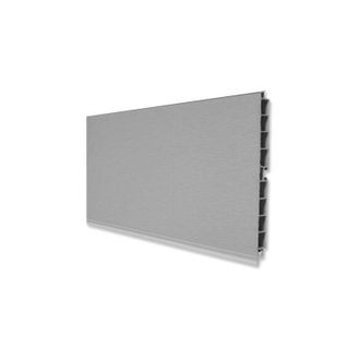 Emuca Z&oacute;calo Plasline pl&aacute;stico y aluminio-2,35 mts (2 unidades) - 165mm / Anodizado satinado