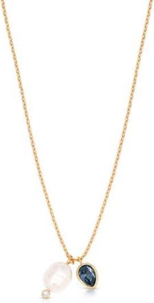 Ettika Radiant Freshwater Pearl Pendant Necklace in Blue at Nordstrom Rack