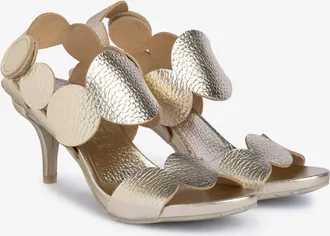 Pedro Garcia Mid heel sandal in metallic leather | Winslet | Spring Summer 26 | PEDRO GARCIA