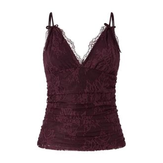 Pinko Fragola Top - Dames - Tops zonder mouwen - Paars - S - Nylon - Tops