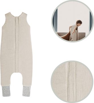 OEM Saco De Dormir De Muselina Con Pies, Talla M (3-5 A&ntilde;os), Color Beige