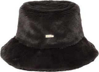 San Diego Hat Company Faux Fur Bucket Hat in Black at Nordstrom Rack