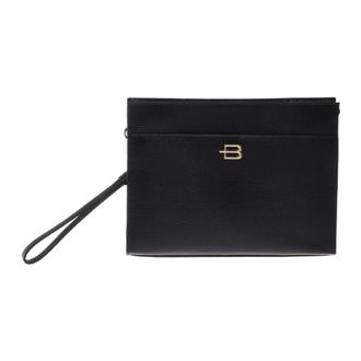 Baldinini Python Print Clutch Bag - male - Baldinini - Bags - Black - ONE SIZE - Bags