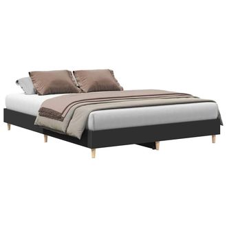 Berkfield Home Bed Frame No Mattress Black 150x200 cm King Size Engineered Wood