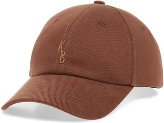 Ruslan Baginskiy Hand Embroidered Cotton Twill Baseball Cap in Brown at Nordstrom