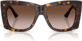 Jimmy Choo London 54mm Gradient Square Sunglasses in Havana /Gradient Brown at Nordstrom