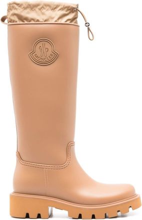 Moncler Kickstream waterproof knee-high boots - women - Rubber/Rubber/Rubber - 37 - Brown