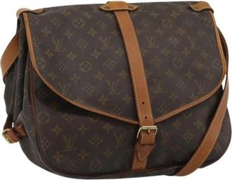 Louis Vuitton Pre-owned Saumur 35 Shoulder Bag - Dames - Vintage Schoudertas - Bruin - ONE Size - Leer - Vintage