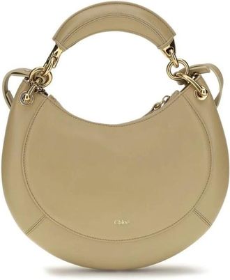 Chlo&eacute; Marcie Small Double Carry Bag - Dames - Tassen - Beige - Maat: ONE Size