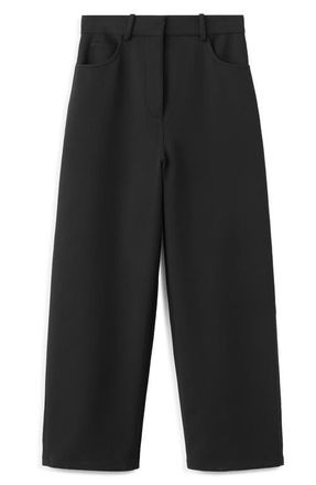 Mango Crop Straight Leg Pants in Black at Nordstrom, Size 10