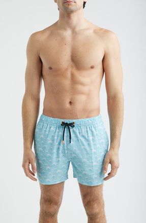 Save The Duck Ademir Swim Trunks in Japanese Waves - Ducker at Nordstrom, Size Xx-Large