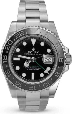 Rolex Pre-owned Rolex Gmt-Master II GMT Automatic Chronometer Black Dial Mens Watch 116710LN