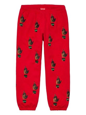 SUPREME Dead Prez Rbg embroidered track pants - Rood