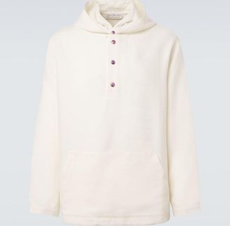 God's True Cashmere Hooded linen jacket with amethyst