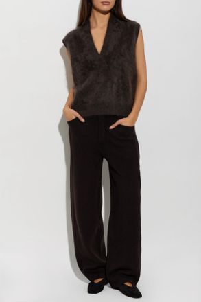 Lisa Yang Cashmere Waistcoat Nolell, Womens, Brown