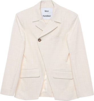 Won Hundred Alora C blazer - women - Elastane/Polyester/Cotton - 36 - Neutrals