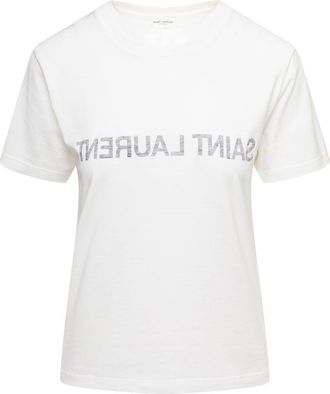 Saint Laurent T-shirt With Reverse Logo