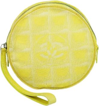 Chanel Pre-owned Clutches, female, Yellow, Size: ONE SIZE Pre-owned Canvas Clutch