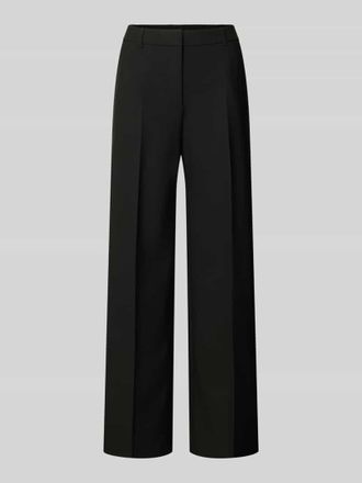 s.Oliver Black Label Wide Leg Stoffhose mit B&uuml;gelfalten in Black, Gr&ouml;&szlig;e 34/32