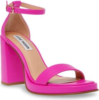 Steve Madden Fuchsia High Heel Sandalen - Dames - Sandalen met hakken - Roze - 37 EU - Schoenen