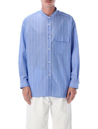 Still by Hand Pocketwork Shirt Light Blue Shirt