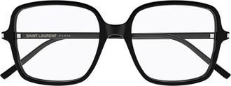 Saint Laurent Optisch Montuur met Hoekdetail - Dames - Brillen - Zwart - ONE Size - Accessoires