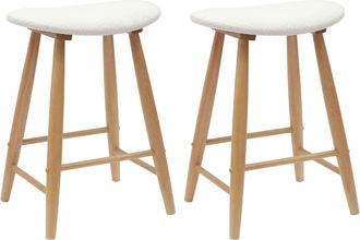 vidaXL Sillas De Comedor 2 Uds. Madera De Caucho S&oacute;lido Natural Vidaxl