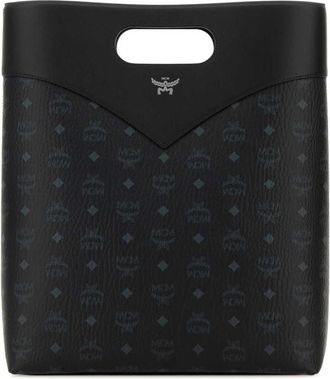 MCM Printed Canvas Shopping Bag