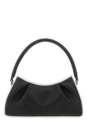 Elleme Two Tone Leather Dimple Moon Shoulder Bag